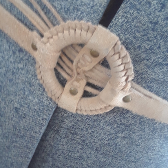 Tribal 70s 80s suede leather tasseled belts - Picture 9 of 16